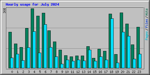 Hourly usage for July 2024